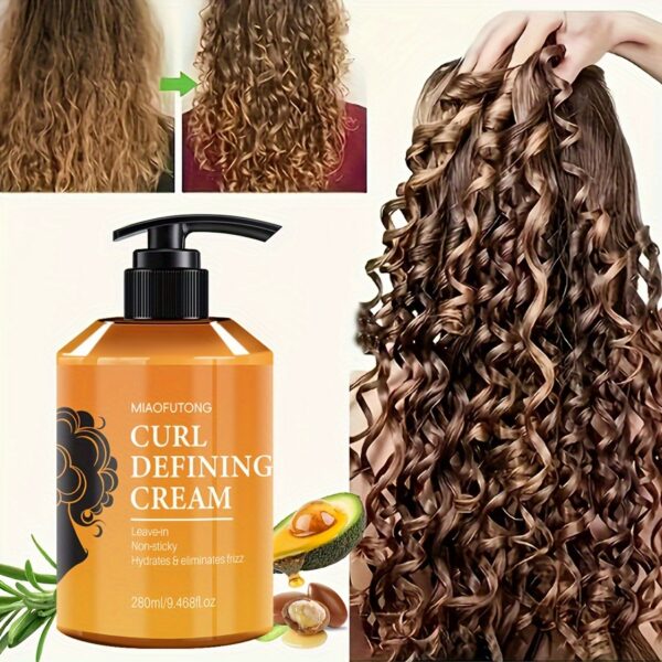 MAI Futon Curl Defining Cream, 9.47oz - Easy Punk American Style, Moroccan & Argan Oil Infused, Natural Volumizing, Long-Lasting Hold for Wavy & Curly Hair, Hydrating Squalane Formula