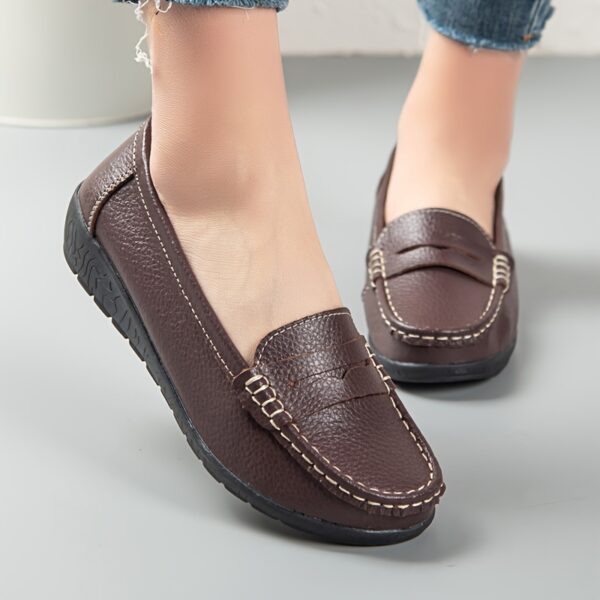 Solid Color Women Slip On Shoes, Comfortable Walking Flat Loafers, Casual Shoes, Driving Loafers, Walking Shoes - Image 5