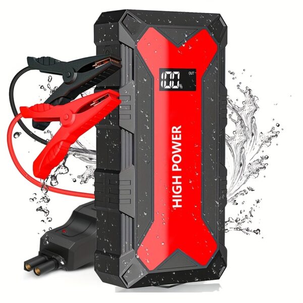 2500A Portable Car Jump Starter 20000mAh Power Bank - 12V Battery Booster Charger for 6.0L Gas and 5.0L Diesel Engines -car, motorcycle, SUV, and Safely Starts Dead Batteries in seconds, with flashlight, compass