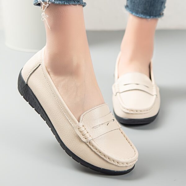 Solid Color Women Slip On Shoes, Comfortable Walking Flat Loafers, Casual Shoes, Driving Loafers, Walking Shoes - Image 11