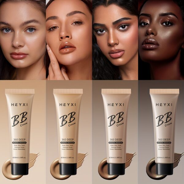 Hydrating BB Cream Foundation - Full Coverage, Moisturizing Concealer for All Skin Tones, 30ml