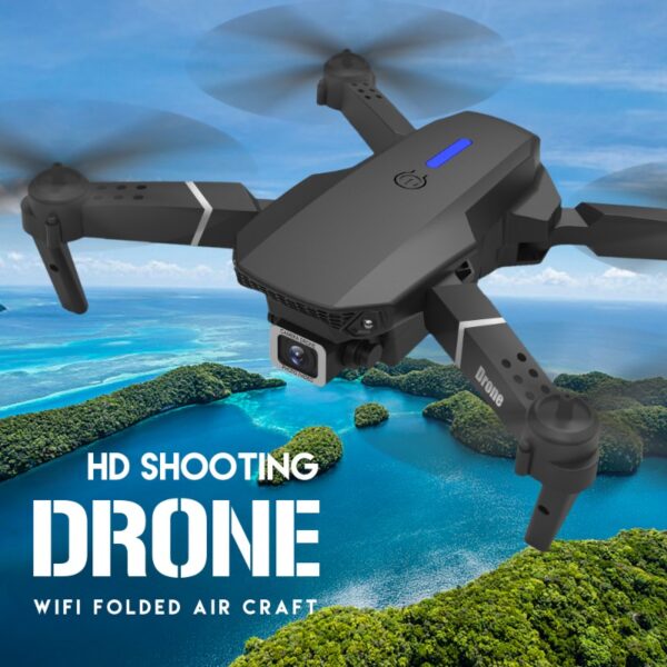 KBDFA E88 Drone HD WIFI Helicopter HD Camera Height Holding RC Foldable Quadcopter Dron Obstacle Avoidance UAV