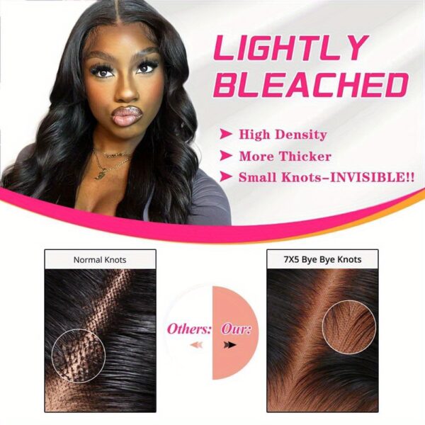 Bye Bye Knots Wig Glueless Wigs Human Hair 200% Density Pre Plucked Pre Cut 7x5 HD Lace Closure Wigs Human Hair Body Wave Lace Front Wigs Human Hair For Women - Image 7