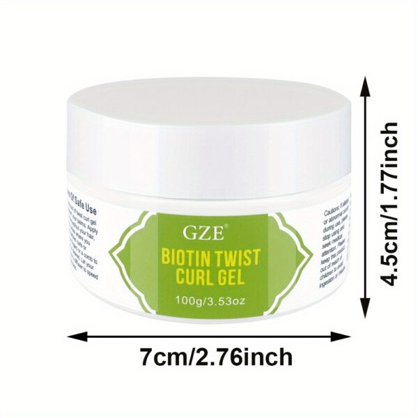 Hydrating Biotin Twist Curl Gel - Defines and Moisturizes for Stronger, Healthier Hair - Image 4