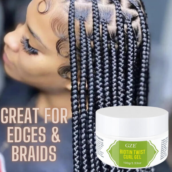 Hydrating Biotin Twist Curl Gel - Defines and Moisturizes for Stronger, Healthier Hair - Image 7