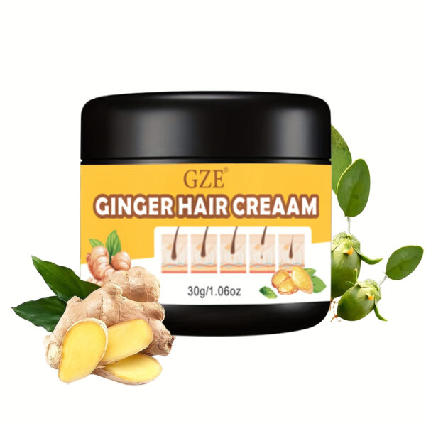 GZE Ginger Hair Strengthening Cream - Moisturizing Scalp & Conditioner Serum for All Hair Types - Image 6