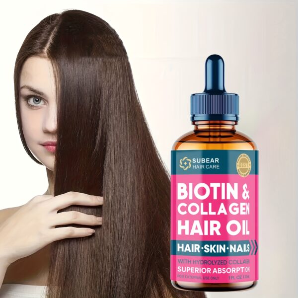 Liquid Biotin & Collagen - Hair Oil Women & Men - Hair Oil For Fuller Hair, Biotin Hair Care Oil, Hair & Skin, Nail Liquid, Valentine'S Day Gift, Cheap Girl Stuff - Image 5