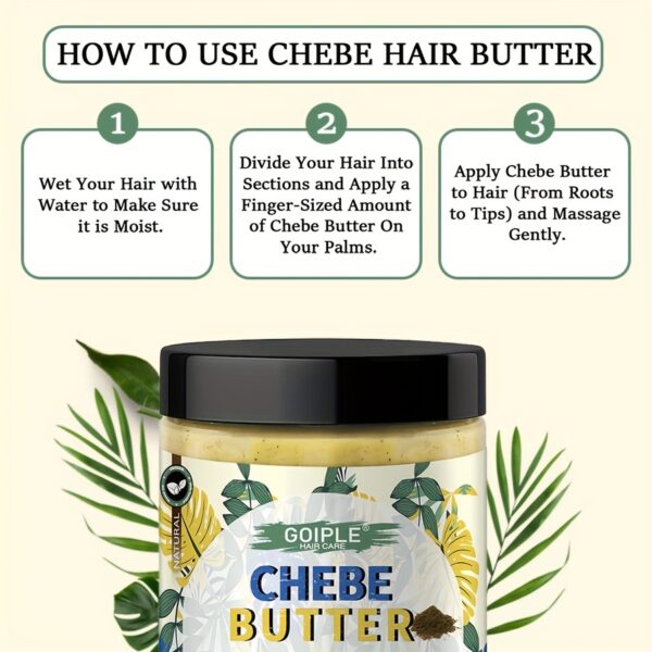 Goiple Chebe Butter for Women - 8.8oz, Moisturizing & Strengthening Hair Cream, Softens & Repairs Dry Damaged Strands - Image 8