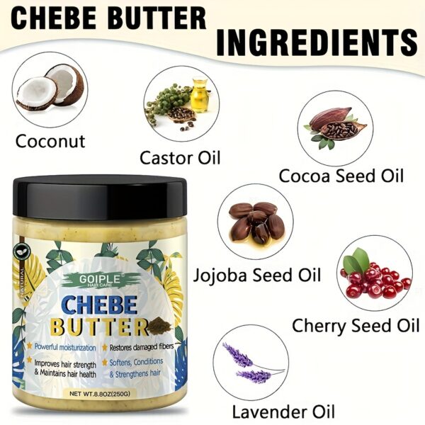 Goiple Chebe Butter for Women - 8.8oz, Moisturizing & Strengthening Hair Cream, Softens & Repairs Dry Damaged Strands - Image 2