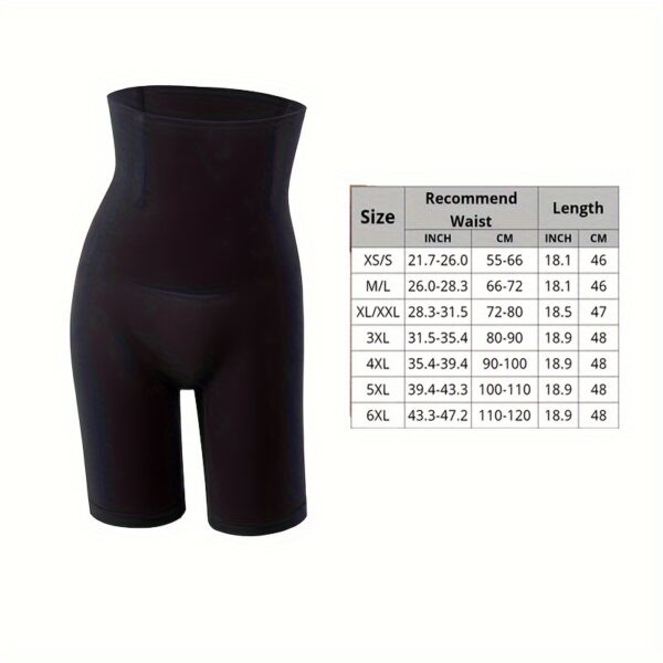 High-Waist Tummy Control Shapewear Bodysuit - Yoga Body Shaper for Women Mid Thigh Panty Shorts - Smooths Silhouette, Boosts Confidence, and Provides Comfortable Support - Image 3