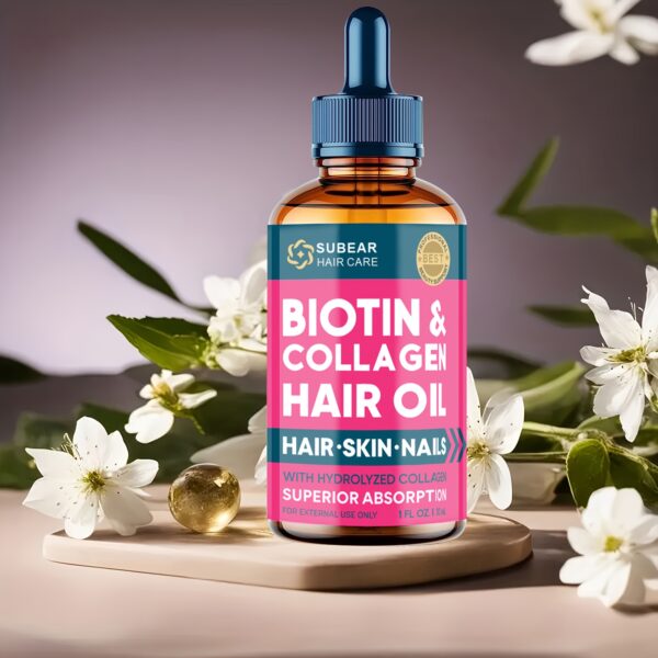 Liquid Biotin & Collagen - Hair Oil Women & Men - Hair Oil For Fuller Hair, Biotin Hair Care Oil, Hair & Skin, Nail Liquid, Valentine'S Day Gift, Cheap Girl Stuff - Image 6