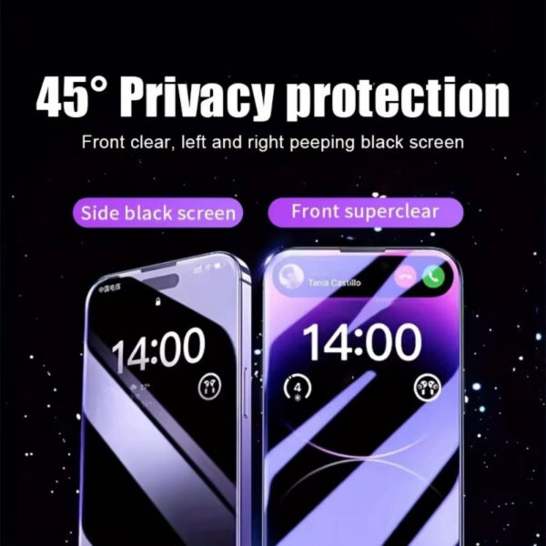 2pcs for iPhone 16/ 15/ 14/ 13/ 12 Plus/ Pro/ Pro Max anti-peeping privacy screen protector, smooth surface, dustproof, scratch-resistant, easy to install - Image 2