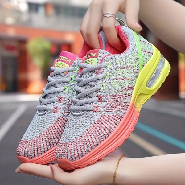 Women's Air Cushion Sports Shoes, Shock Absorbing Low Top Running Sneakers, Casual Outdoor Tennis Trainers - Image 3