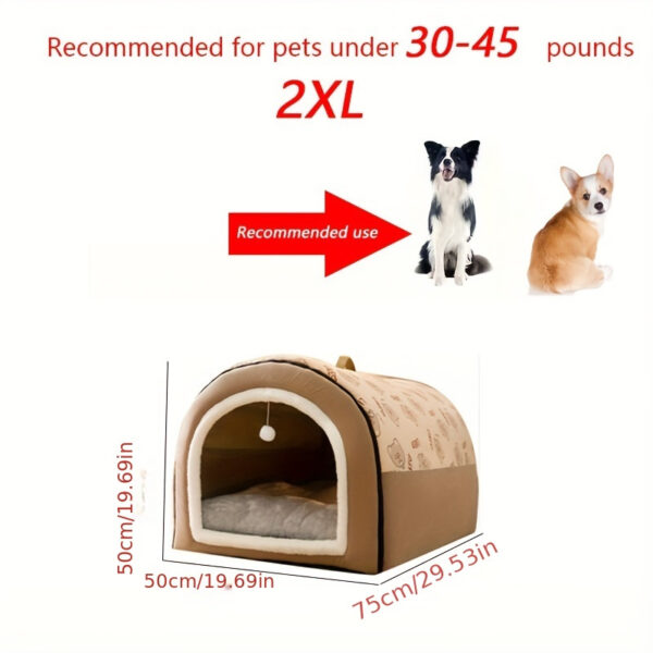 Four Seasons Universal Dog Kennel - 1pc Warm Enclosed Removable and Washable Pet Sleeping Bed - Christmas Gift - Image 21