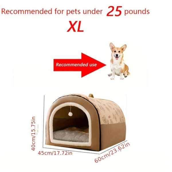 Four Seasons Universal Dog Kennel - 1pc Warm Enclosed Removable and Washable Pet Sleeping Bed - Christmas Gift - Image 20