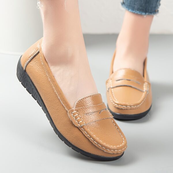 Solid Color Women Slip On Shoes, Comfortable Walking Flat Loafers, Casual Shoes, Driving Loafers, Walking Shoes - Image 8