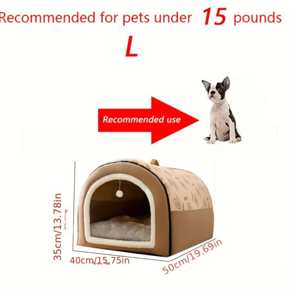 Four Seasons Universal Dog Kennel - 1pc Warm Enclosed Removable and Washable Pet Sleeping Bed - Christmas Gift - Image 18