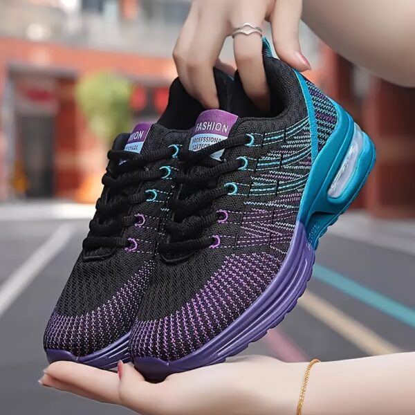 Women's Air Cushion Sports Shoes, Shock Absorbing Low Top Running Sneakers, Casual Outdoor Tennis Trainers - Image 2