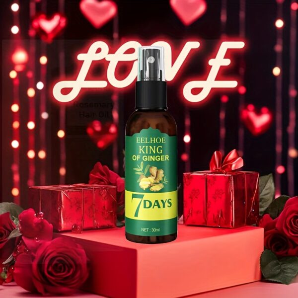 2pcs Ginger Hair Spray Nourishing Scalp Massage Hair Care Serum Pure Natural Ginger Essential Oil Biotin Hair Care Serum for Softness Hair, 7 Day Ginger Hair Care Essential Oil Suitable for All Hair Types -1.01Oz - Image 11