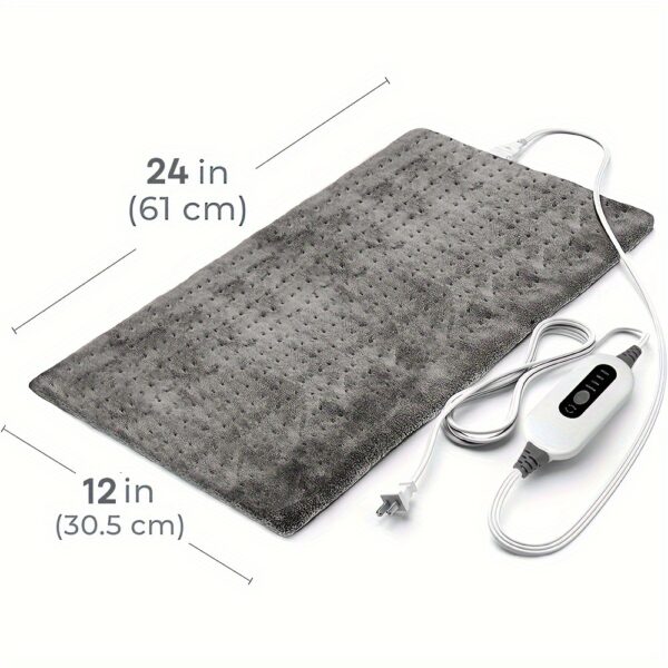 Electric Heating Pad for Back, Soft Flannel Heated Blanket 12" x 24", 4 Heat Settings, Fast Heating to 150°F, 2-Hour Auto-Off, Moist/Dry Heat Pads for Neck, Shoulder, Knee, Leg - Machine Washable, Ideal Christmas Gift for Men, Mom & Dad, Best for Christma - Image 2