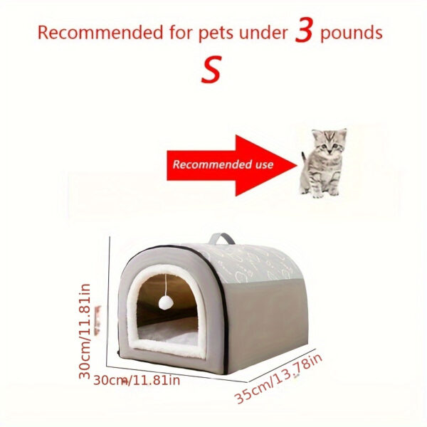 Four Seasons Universal Dog Kennel - 1pc Warm Enclosed Removable and Washable Pet Sleeping Bed - Christmas Gift - Image 7