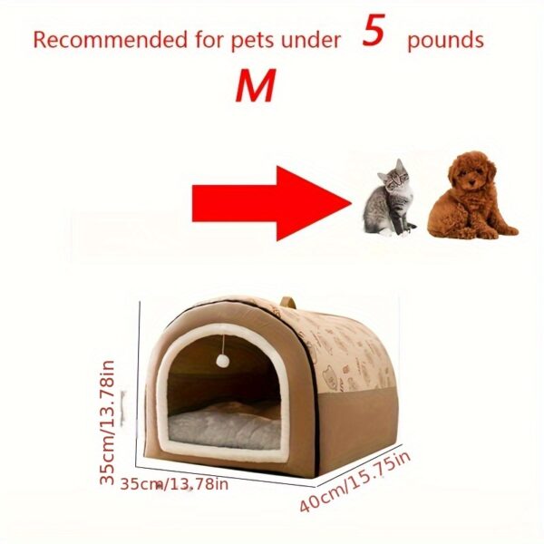 Four Seasons Universal Dog Kennel - 1pc Warm Enclosed Removable and Washable Pet Sleeping Bed - Christmas Gift - Image 17