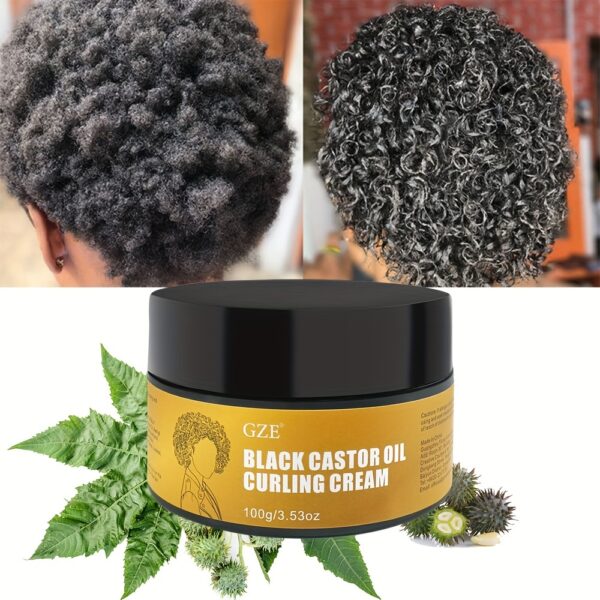 GZE Black Castor Oil Curl Defining Cream - Hydrate and Nourish Your Curls for Bouncy Definition, Frizz Control, and Shine with Moisturizing Formula and Natural Ingredients for Healthy Haircare Management - Image 11