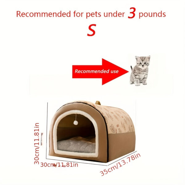 Four Seasons Universal Dog Kennel - 1pc Warm Enclosed Removable and Washable Pet Sleeping Bed - Christmas Gift - Image 15