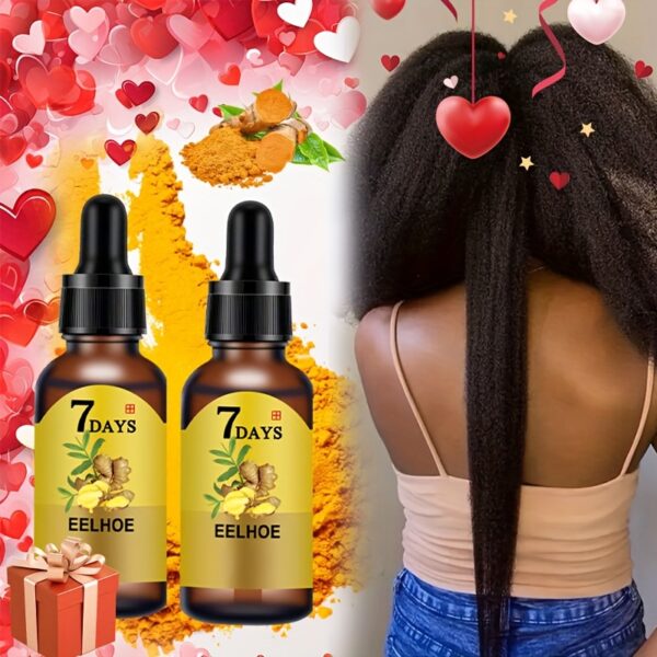 2pcs 7 Day Ginger Hair Essential Oil, Moisturizing Essential Oil For All Hair Types, 20ml/0.6oz