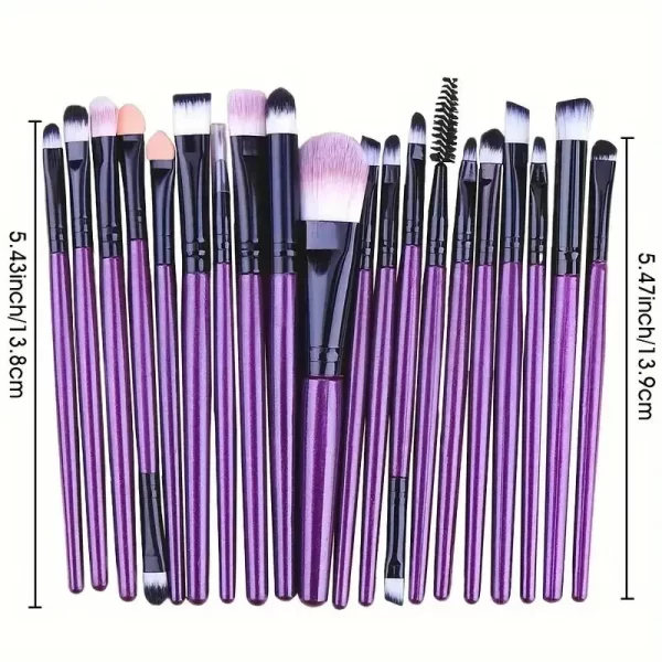 20Pcs Makeup Brush Set Eyeliner Brush Blending Brush Makeup Brushes for Cheeks Eye Cosmetic Foundation Brush Make Up Brushes Set - Image 3