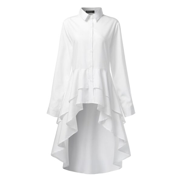 Elegant Lapel Neck Swallowtail Shirt - Image 4