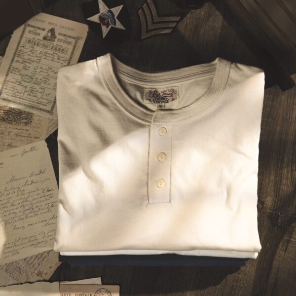 Long Sleeve Cotton Henley - Image 3