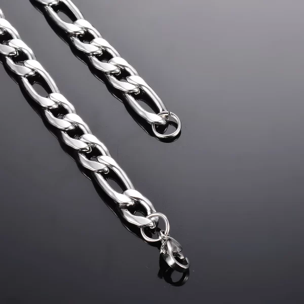 1 piece 3mm/3.8mm/4.5mm/5mm/6mm/7mm/7.5mm Figaro Link Chain Jewelry Classic Curb Necklace Stainless Steel Chain for Men Women - Image 5