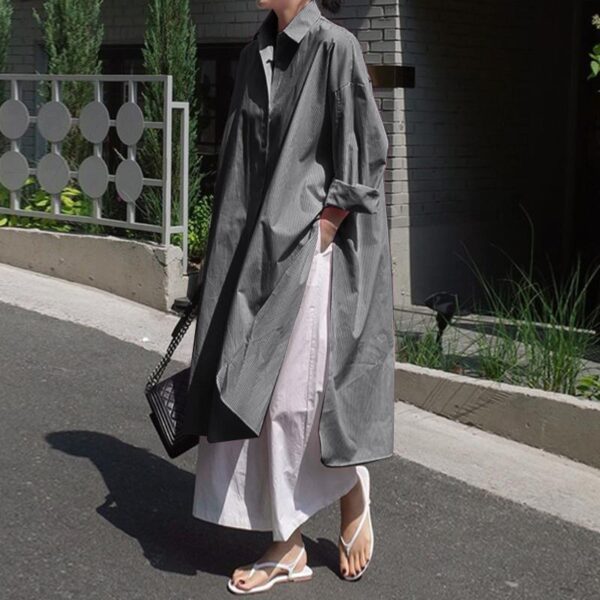 Lapel Spring Long Sleeve Blouse - Image 5