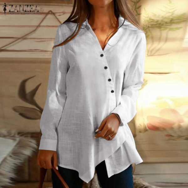 Long Sleeve Asymmetrical Blouse