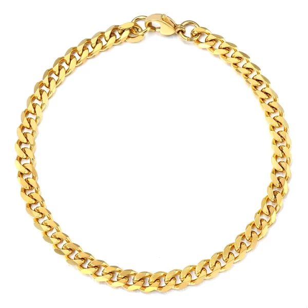 3-11MM Gold Color Stainless Steel Bracelets For Men Women Unisex Curb Cuban Link Chain Simple Wrist Jewelry Gifts - Image 16