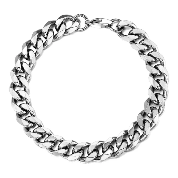 3-11MM Gold Color Stainless Steel Bracelets For Men Women Unisex Curb Cuban Link Chain Simple Wrist Jewelry Gifts - Image 11