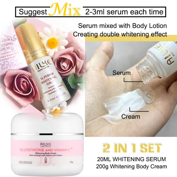 Whitening Body Lotion with Glutathione, Shea Butter, Collagen - Image 2