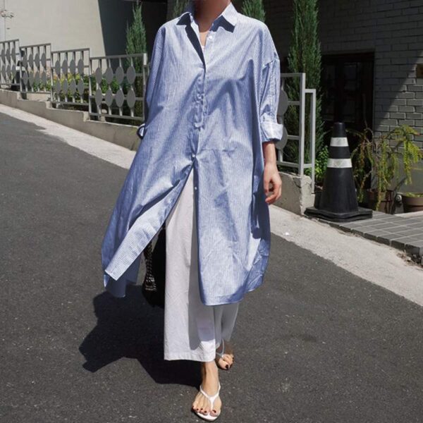 Lapel Spring Long Sleeve Blouse - Image 6