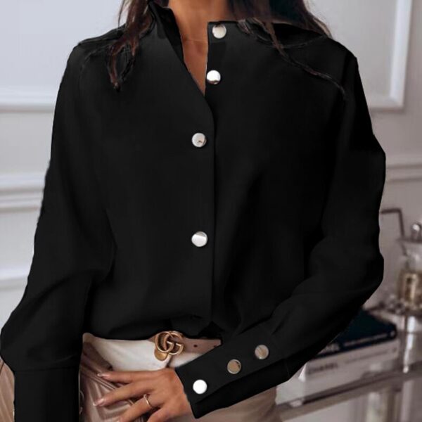 Spring Casual Long Sleeve Blouse - Image 2