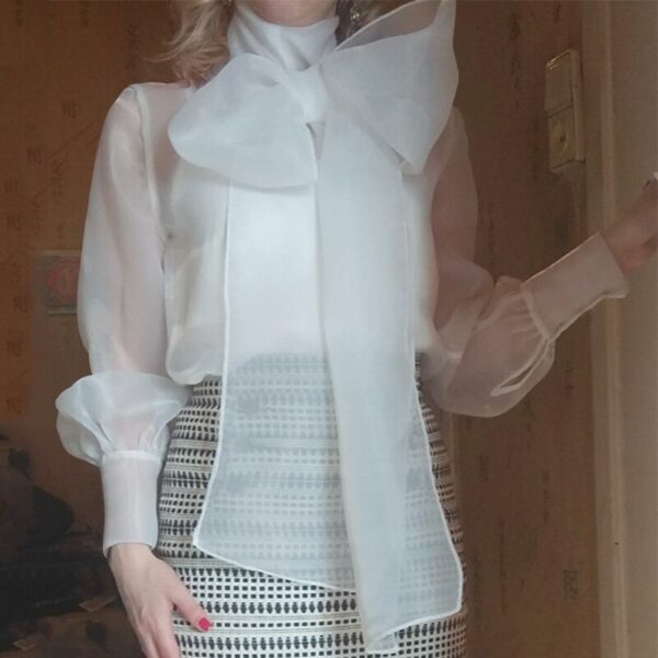 Elegant Women's Lace Blouse - Image 2