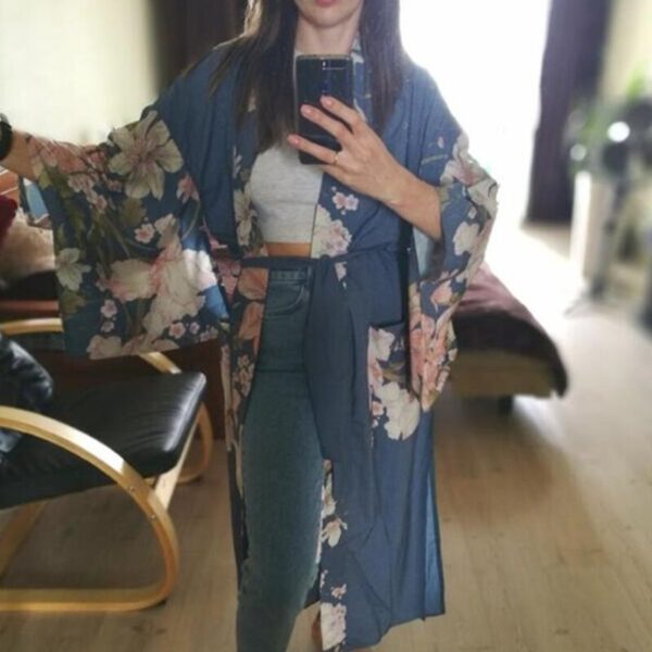 Flower Print Kimono Shirt - Image 2