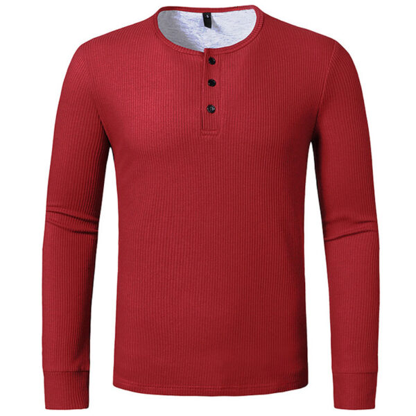 Wine Red Tri-Blend Henley