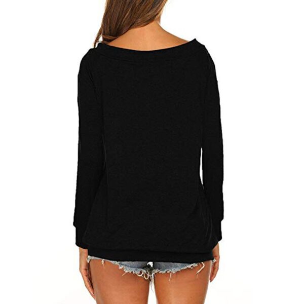 Boat Neck Off Shoulder Shirt - Image 3