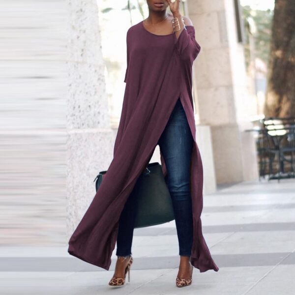 Casual Solid Off Shoulder Blouse - Image 2