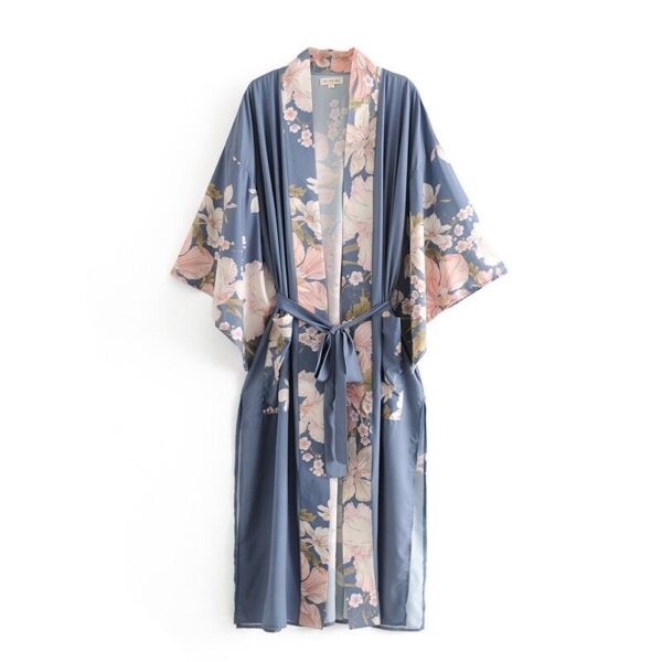 Flower Print Kimono Shirt - Image 3