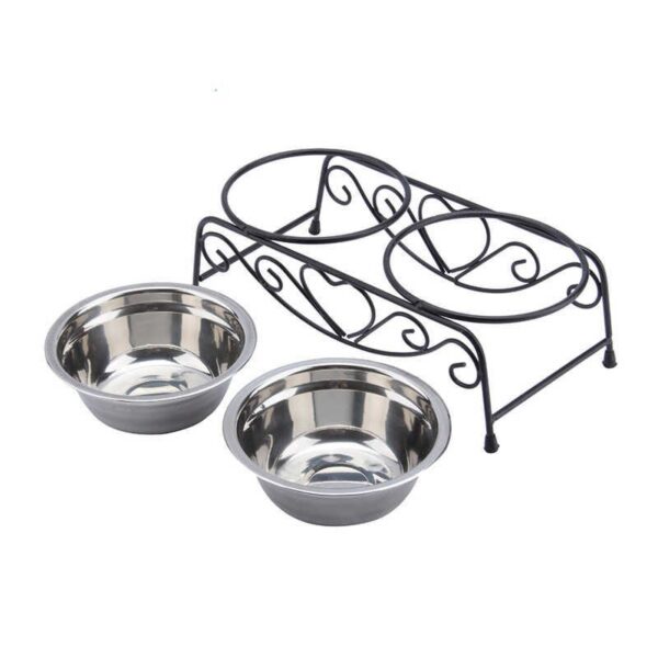 Double Stainless Steel Dog Bowls - Image 3