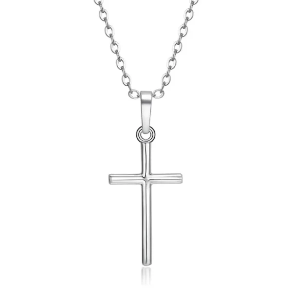 Fashion  Cross Pendants dropshipping Golden Silver  Color Crystal Jesus Cross Pendant Necklace Jewelry For Men/Women Wholesale - Image 8