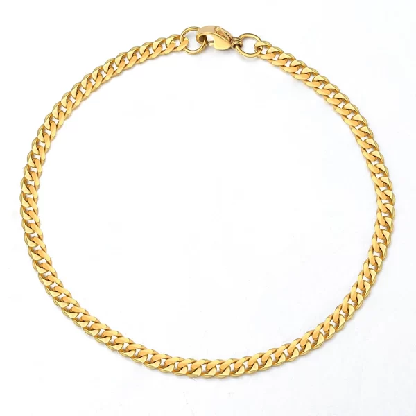 3-11MM Gold Color Stainless Steel Bracelets For Men Women Unisex Curb Cuban Link Chain Simple Wrist Jewelry Gifts - Image 10