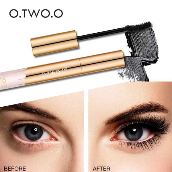 O.TWO.O 3D Mascara Lengthening Black Lash Eyelash Extension Eye Lashes Brush Beauty Makeup Long-wearing Gold Color Mascara - Image 6